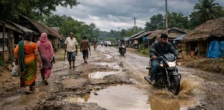 Tripura News Today: Karbook Area me Kharab Road se Log Pareshan karbook-tripura-road-problem-news